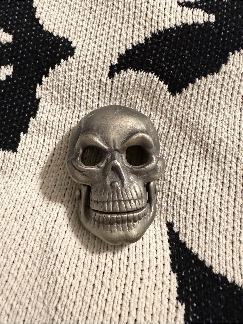 Silver Skull Metal belt buckle